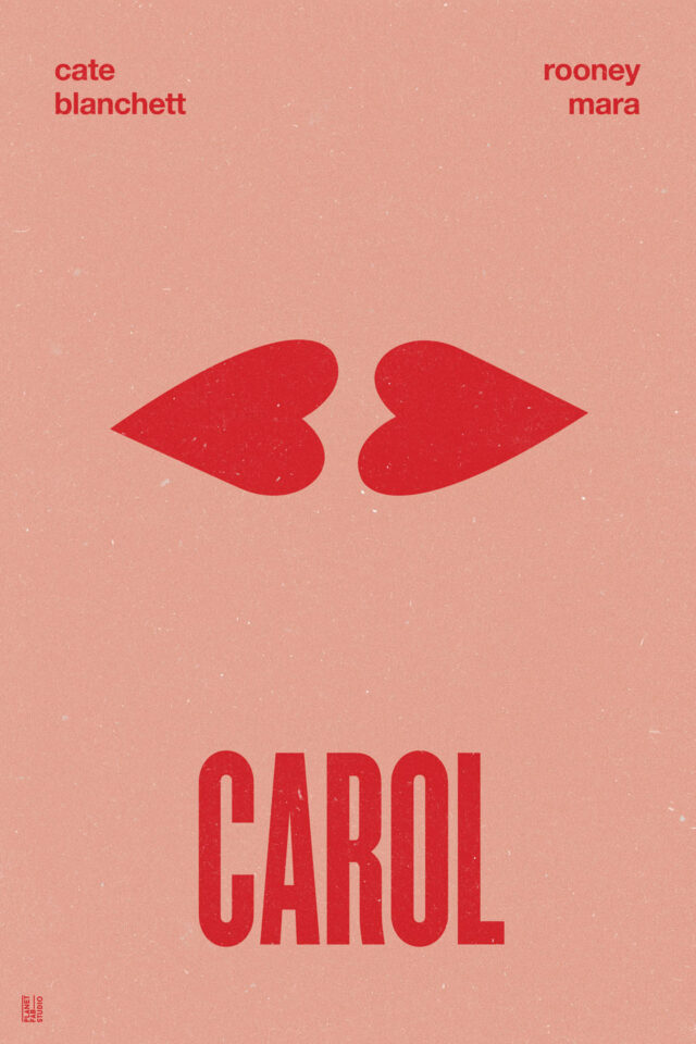 Carol film poster for Valentine’s Day, with Cate Blanchett and Rooney Mara #valentinesday